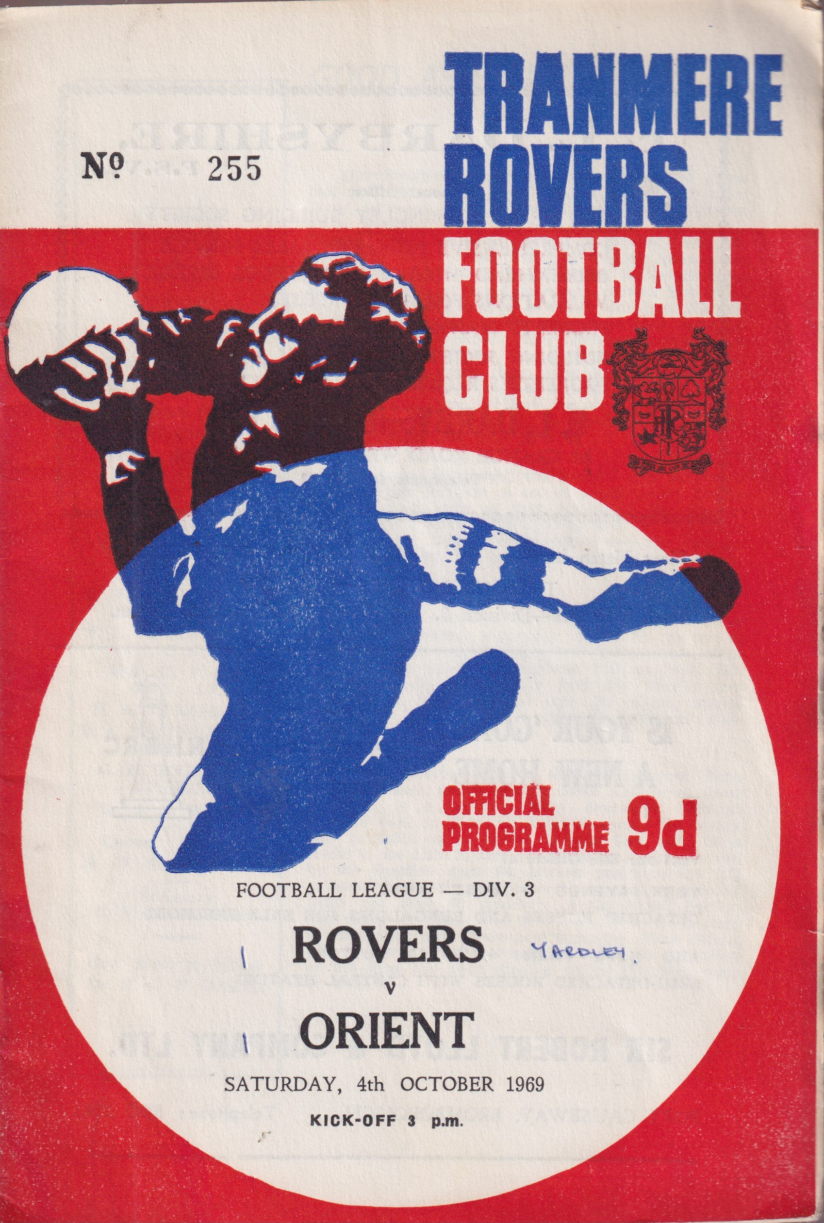 Tranmere Rovers v Leyton Orient programme